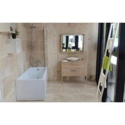 Travertin Rustic Vieilli 10x10cm Ep.1cm -Construction Matériaux Magasin Photo dambiance 613541